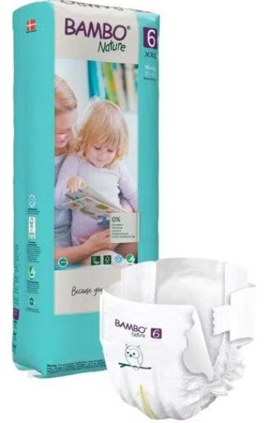 Bambo Nature Babywindel S Gr. 6, 16+ kg, 40 Stk.
